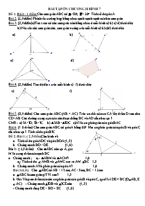 Bài tập ôn Chương II - Hình học Lớp 7
